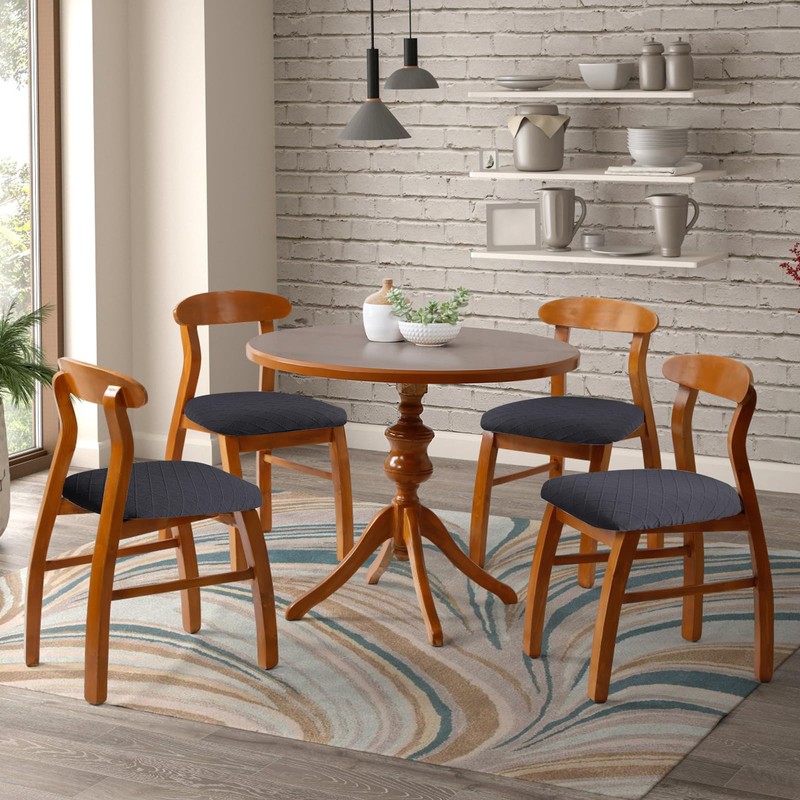 Yikko Chair Seat Covers, High-Density Check Jacquard Ekedalen Seat Covers