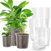 OUPSAUI 36 Pack 7/6/5/3.5 Inch Clear Nursery Pots with Drainage,