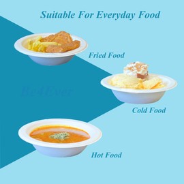 Be4Ever 100 Pack Disposable Paper Bowls 12oz-Eco-Friendly, Sugarcane White Bowls Biodegradable, Compostable Soup Bowls for Dessert Christmas Party BBQ Picnic 12oz (Pack of 100)