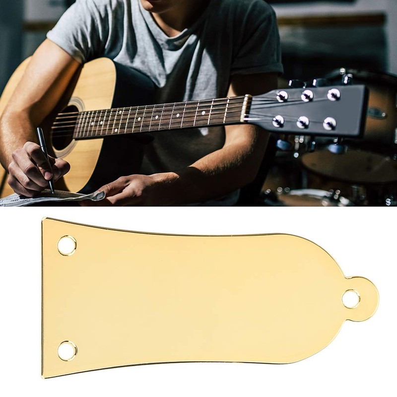 3-Hole Metal Truss Rod Cover Triangle Shape Gold Guitar Replacement