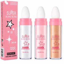Polvos de hadas en barra, iluminador facial tridimensional,Polvo de Hadas en Barra - Iluminador Líquido con Glitter Biodegradable - Resaltador Corpora