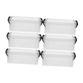 Ciieeo 6pcs Transparent Pencil Case Storage Box Mini Organizer for Gel Pens Pencils Erasers and Office Supplies Plastic Containers for Easy Visibility and Portability