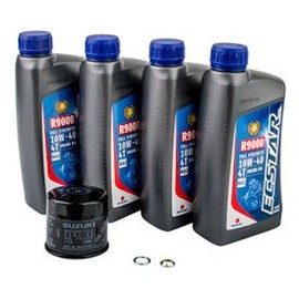 Suzuki ECSTAR R9000 10W-40 Full Synthetic Oil Change Kit for Suzuki Boulevard C90 VL1500 2005-2009