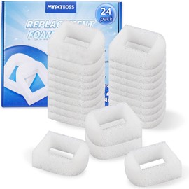 MyfatBOSS 24PCS Pet Fountain Filters Compatible with Drinkwell Pet Fountain Cat Water Fountain Stainless Steel, Cat Fountain Filter Pet Fountain Replacement Filters Compatible with Petsafe Fountain