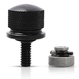 FOVPLUE Quick-Release Fender Seat Hardware Kit,1/4″-20 Thread Seat Bolt/Screw and Nut Kit for Harley Softail FLT Touring Road glide Road King Street Glide Electra Glide Sportster XL Dyna,Black