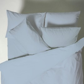 Plain Dyed Cotton Percal Blue 200TC Flat Sheet 240 x 280 cm