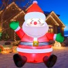 GOOSH 5 FT Christmas Inflatables Santa Claus Outdoor Decorations Blow