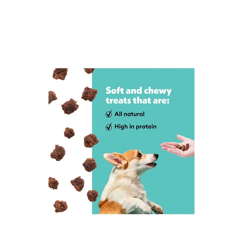 Wiggles & Wags Poppers Soft and Chewy Dog Treats, Pork,