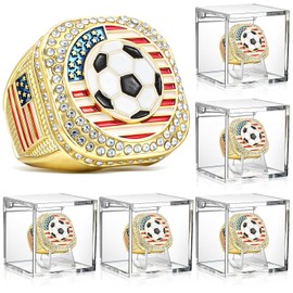 Landical 6 Set Championship Rings with Display Case and Stand