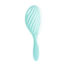 Paddle Brush Scalp Massage Nonslip Handle Elastic Ergonomic Design Travel Hair Brush for Home Office Travel Green