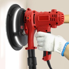 110V 1200W Sanding Machine,Portable Drywall Sander Plaster Board Dry Wall Gy-prock Du-st Extract,Handheld Drywall Sander with Du-st Tube and Collection Bag