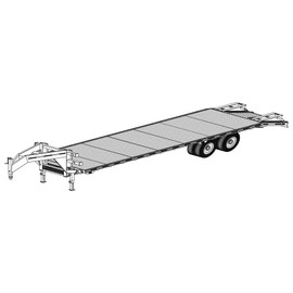The Trailer Parts Outlet - 5232-102" x 32' Dual Tandem 24K Flatbed Deckover Trailer DIY Master Plan - 21 How-to Steps w/Blueprint