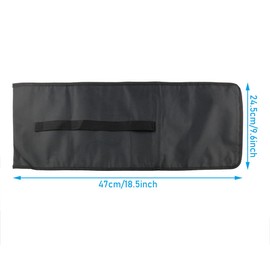 WHYHKJ BBQ Tool Storage Bag Barbecue Hardware Tools Holder Pouch Camping Picnic Pouch for Camping Backyard Barbecue 18.5x9.6 Inch, Black