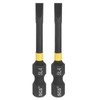 HARFINGTON 2pcs SL4 Slotted Impact Screwdriver Bits 4mm Slotted Tip