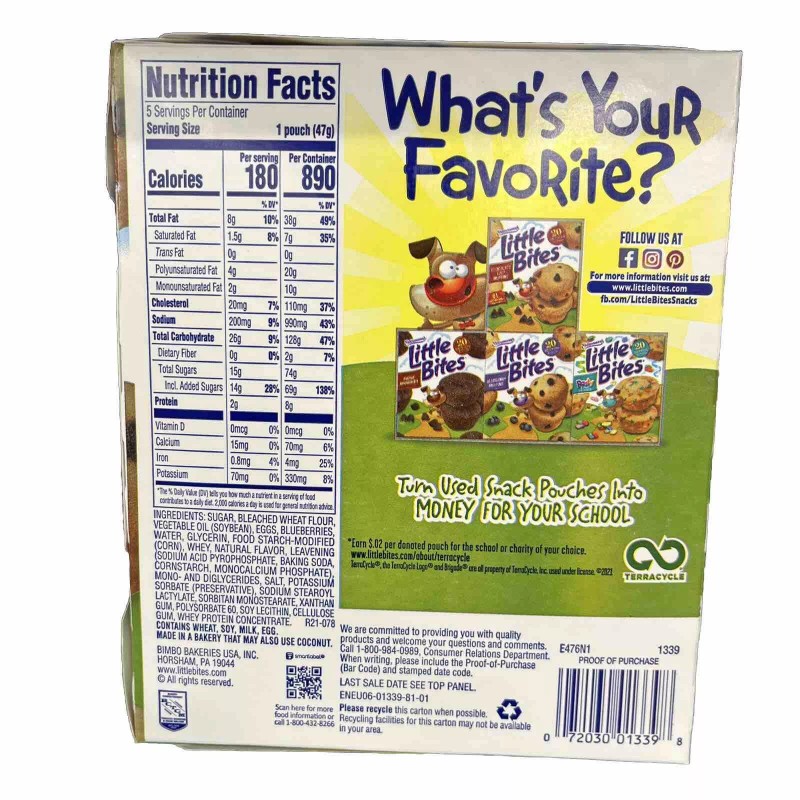 Entenmann's Little Bites Blueberry Muffins 8.25 oz