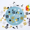 DazzJoy Confetti Confetti New Year's Eve Decoration 2025 Large 2-3.3