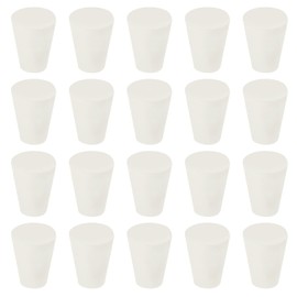 sourcing map Rubber Tapered Plugs 9mm to 13mm Solid Test Tubes Bungs Stopper White for Lab Home 20 Pieces