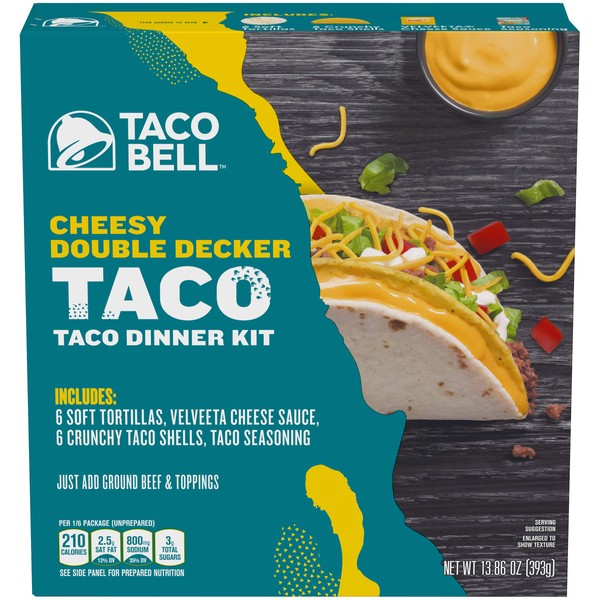 Taco Bell Cheesy Double Decker Taco Dinner Kit (13.86 oz Box)