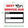 200 Count Clear Oil Change Stickers, 2 X 2 Inches
