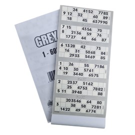 Bingosupermarket Bingo Tickets 600 Pad 6 To a Sheet 1-90 Perforated (Grey)