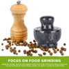 Comie Marble Mortar and Pestle Set,Mushroom Shaped Pill Crusher and