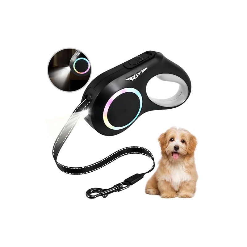 Correa Retráctil para Perro con Luz Led, 6 M Correa