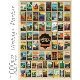Jigsaw Puzzles 1000 Pieces Puzzles for Adults,1000 Piece Puzzles for Adults,Vintage Landscape Poster,Jigsaw Puzzles for Adults 1000 Pieces and Up,Jigsaw Puzzles Gifts for Women & Mom