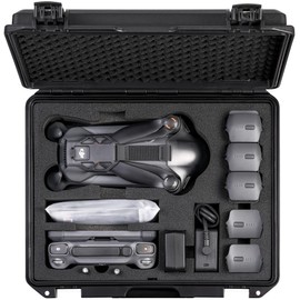 Waterproof Hard Case for DJI Mavic 4 Pro Creator Combo/ Fly More Combo Accessories, Travel Storage Bag for Mavic 4 Pro Flight Battery ×5, Compatible with 100W/ 240W Power Adapter (Case and Foam Only)