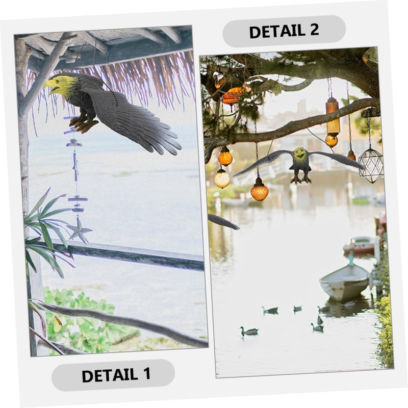 Lifelike Hawk Scarecrow – Decoy for Birds, Pigeons & Cats