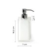 Gedy Bathroom Soap Dispenser, Resin, White, 16.2 x 7 x