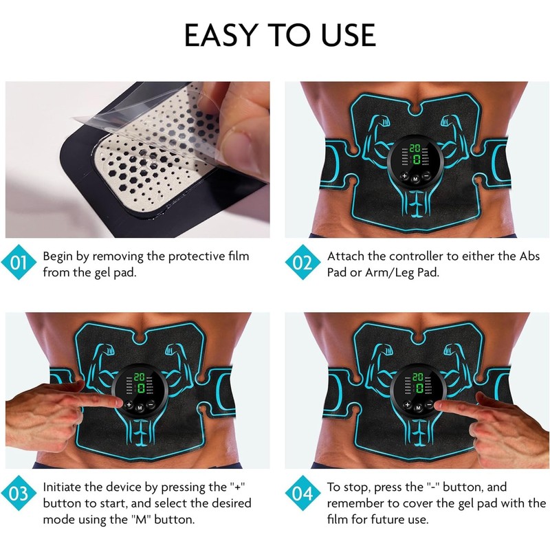 IZKUT EMS Muscle Stimulator (MH-1080): Ab Stimulator