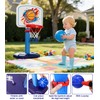 LAO XUE Toddler Basketball Hoop Set,Adjustable Kids Basketball Goal