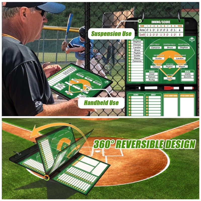 Magnetic Baseball Lineup Board - Collapsible Professional Softball & Baseball
