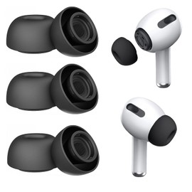 Yokrwo 3-Pair Replacement Ear Tips for AirPods Pro & AirPods Pro 2nd Generation with Noise Reduction Hole,Fit in The Charging Case,Anti Slip Soft Ear Tips Compatible Airpods Pro/Pro 2 (3 Pairs L)