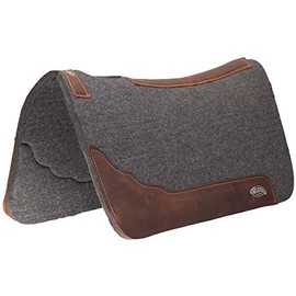 Weaver Leather 35-9321-1 Premium Contoured 100% Wool Felt Saddle Pad, 1" Thick, Gray, 31" x 32"