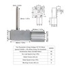 Worm Gear Motor Self Locking Function M6 Head Rotating Shaft