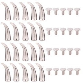 Healifty 20 Pcs Punk Bullet Spikes Cone Spikes Screwback Studs Metal Leathercraft Rivets DIY Cone Studs for Cosplay Clothes