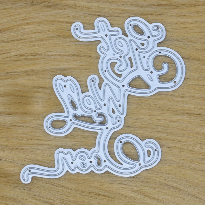 A Get Well Soon Sentiments Metal Cutting Die, Cutter Stencil,