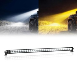 Barra de luz LED ámbar blanca de 32 pulgadas, delgada, 200 W