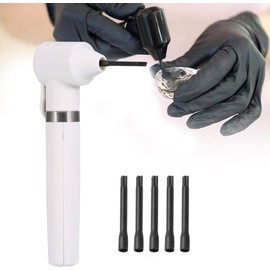 Máquina Mezcladora de Pigmento para Tatuaje Eléctrica Negra, Mezclador de Tinta para Tatuaje, Máquina Agitadora de Tinta de Color para Cejas (Blanco)
