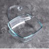 HUSANMP Clear Square Glass Casserole with Lid, Baking Dish with