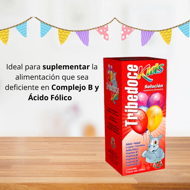 Tribedoce Tribekids Complejo B Suplemento Alimenticio Solución 240 ml
