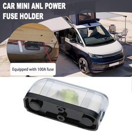 OTOTEC 2pcs Car Audio Mini ANL Power Fuse Holder 23x20mm Metal Socket Fuse Holder with 100A Fuse for Electronic and Electric Chargers