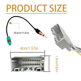 Car Stereo Wiring Harness Repair Radio Wiring Harness with Antenna Adapter Connector Compatible with Jep 2008-2016 D0dge 2006-2016 Chrysler 2004-2016