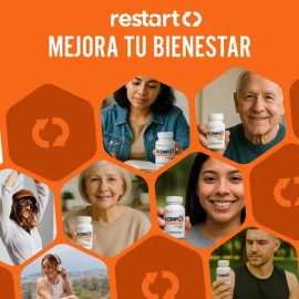 Restart B-Complex Completo | Vitamina B12, B1, B2, B3, B5, B6, B7, B9 | Suplemento Complejo B Mujer y Hombre | Calidad Premium en Laboratorio GMP | Vitaminas Mujer / Hombre - 60 Cápsulas