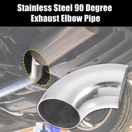 uxcell 4pcs OD 1.9 Inch 90 Degree SS304 Stainless Steel Bend Tube Exhaust Elbow Pipe for Car Modified Exhaust System 0.06" Wall Thickness Piping Silver Tone