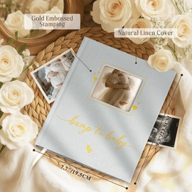 Lanpn My Pregnancy Journal Memory Book for First Time Mom, 156 Page Pregnant Announcement Must Have Planner, Pregnancy Tracking Diary Scrapbook Keepsake Gift for Mom to Be Expecting New Parent Grey