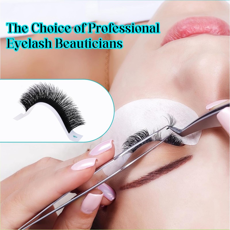 GEMERRY Three-Layer Volume Eyelashes, 0.05 Thickness D Curl, 9-13 mm,