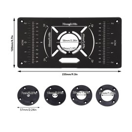 Universal Router Table Insert Plate, Router Plate, Trimming Machine Flip Board Black