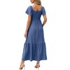 OFEEFAN Casual Dresses for Women Summer Maxi Dresses Flutter Sleeve